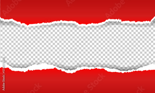 red ripped paper