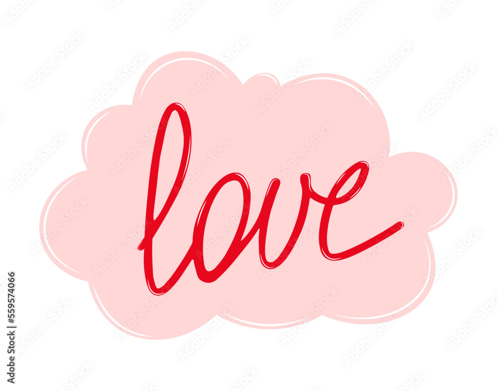 Love lettering, hand drawn