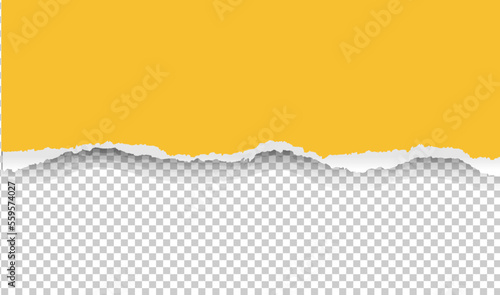 Slika na platnu Yellow torn paper background