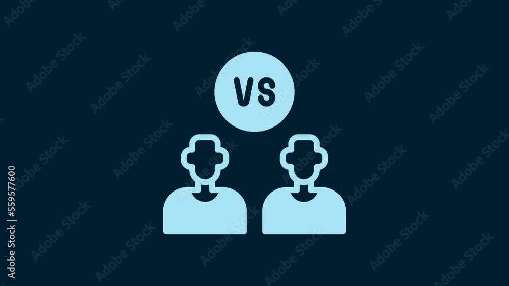 White Football or soccer player icon isolated on blue background. 4K Video motion graphic animation White Football or soccer player icon isolated on blue background. 4K Video motion graphic animation
