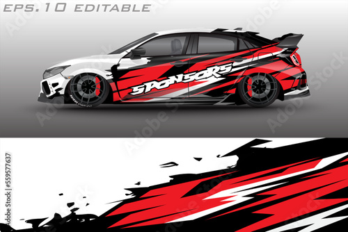 sports car sticker livery vector design