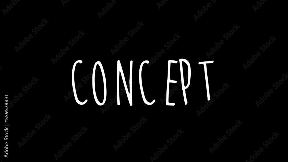 concept Wiggle Text Concept animation.white text on black background.luma matte.video with animated typography.video for intros, openings, greetings. concept Wiggle Text Concept animation.white text on black background.luma matte.video with animated typography.video for intros, openings, greetings.