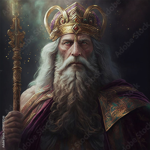 king suleiman, suleiman, prophet suleiman, history, mythology. Created with Generative AI technology. photo