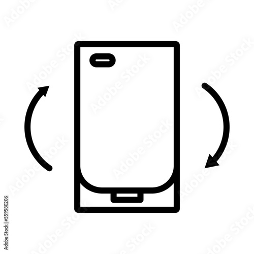 Icono de rotar el teléfono móvil. Ilustración vectorial