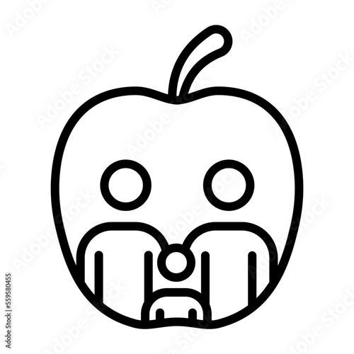 Icono de seguridad alimentaria familiar. Ilustración vectorial