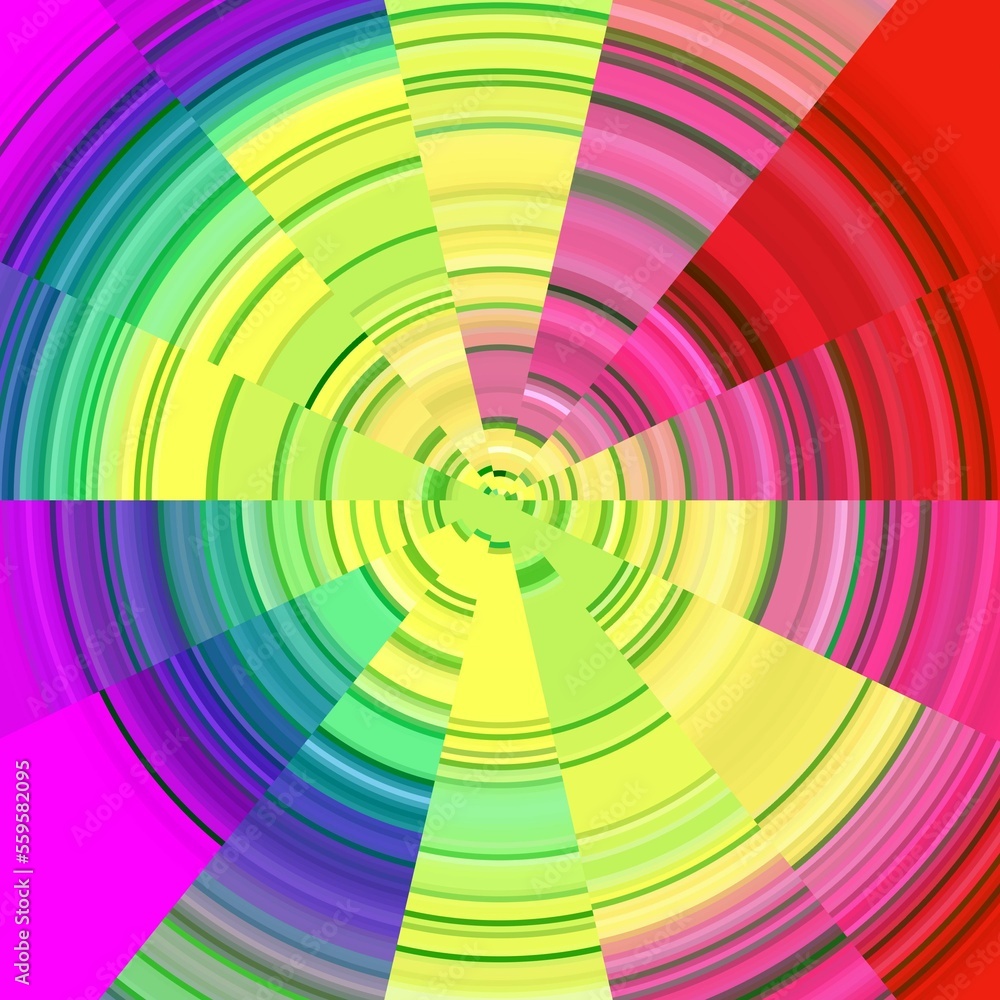 Obraz premium Colorful chart, circles, rainbow colors, abstract background