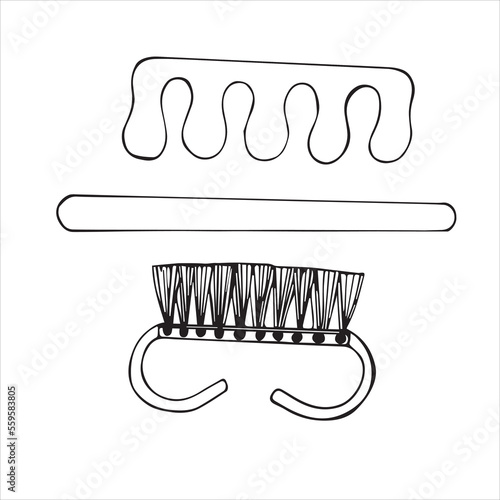 cosmetics drawn by a liner in a vector