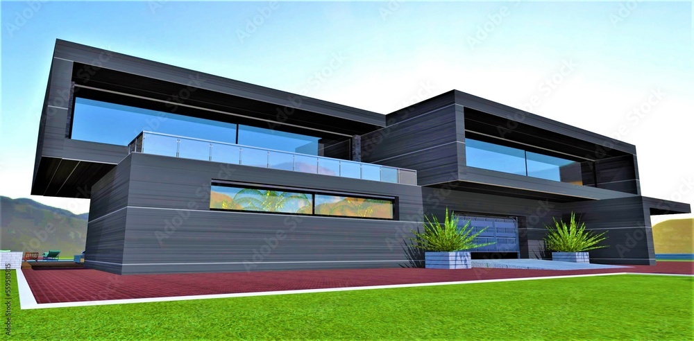 Φωτογραφία The use of an innovative metal alloy as a finishing facade in modern suburban construction increases the investment attractiveness of real estate