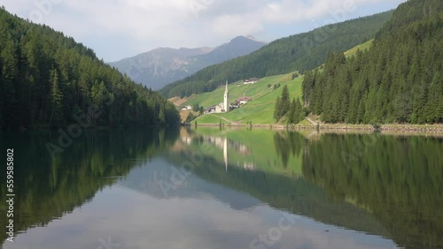 Idyllic landscape in Valdurna, Sarentino Valley, near Bolzano, Trentino Alto Adige, Italy. photo
