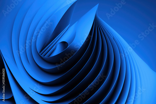 Blue vibrant forms compositions
