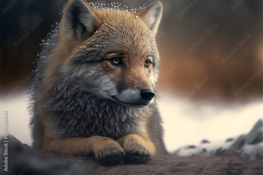 Fototapeta premium red fox in the wild