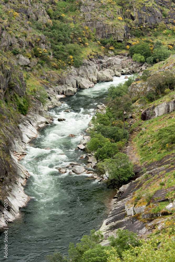 River in the mountains. Paiva river, Arouca, Portugal