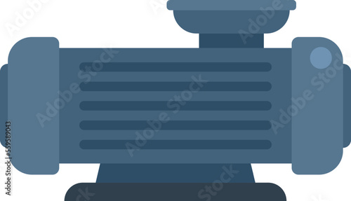 Motor compressor icon flat vector. Air machine. Tank pressure isolated