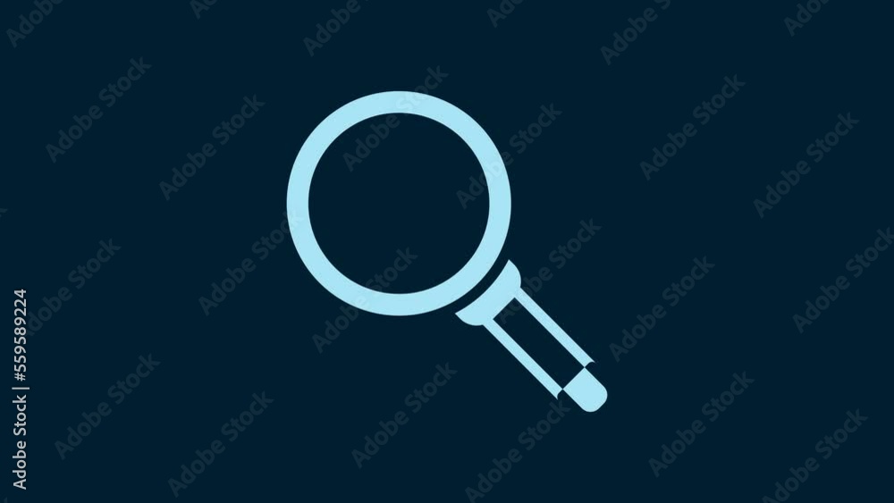 White Frying pan icon isolated on blue background. Fry or roast food symbol. 4K Video motion graphic animation White Frying pan icon isolated on blue background. Fry or roast food symbol. 4K Video motion graphic animation