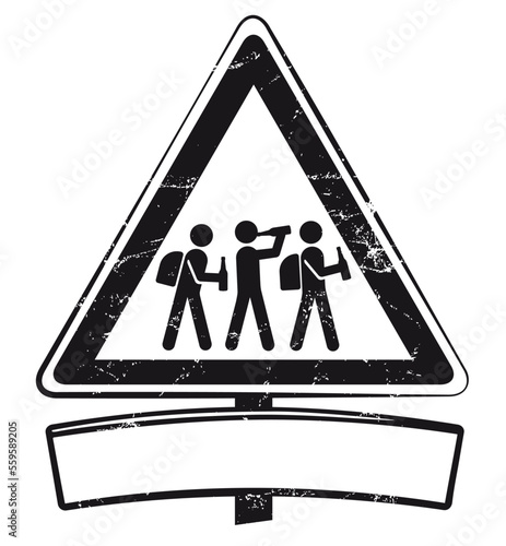 Achtung schild Piktogramm Junggesellenabschied, Trinkende Männer

