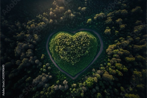Forest landscape aerial pho...