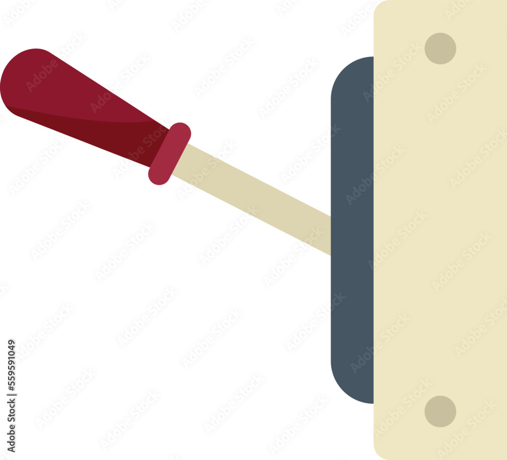 Breaker off icon flat vector. Fuse box. Fuse panel isolated Breaker off icon flat vector. Fuse box. Fuse panel isolated