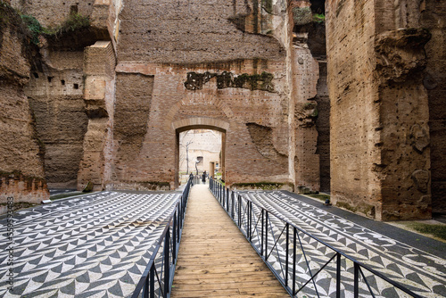 Terme di Caracalla or the Bath of Caracalla, ruins of ancient Roman public baths. Rome, Italy. photo