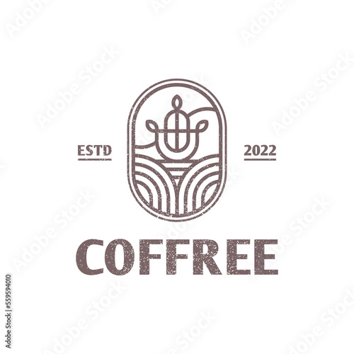 vintage coffee emblem for your coffee brand or cafe