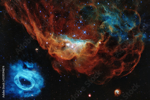 Cosmos, Universe, NGC 2014, NGC 2020, Constellation Dorado