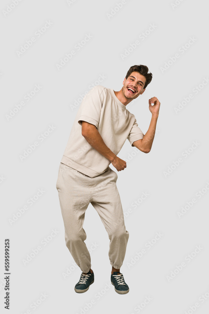 Young caucasian man full body isolated on white background Young caucasian man full body isolated on white background