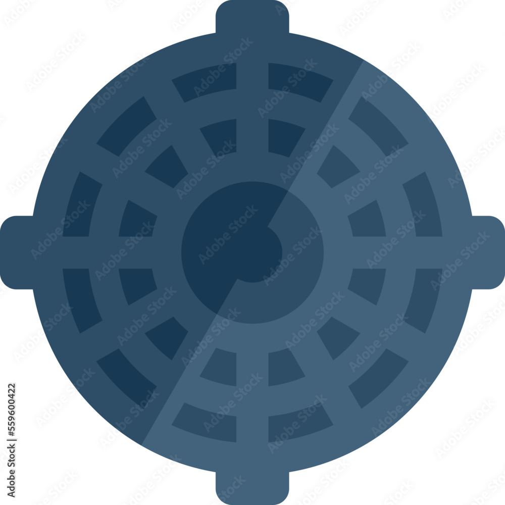Manhole icon flat vector. Road city. Sewer lid isolated Manhole icon flat vector. Road city. Sewer lid isolated