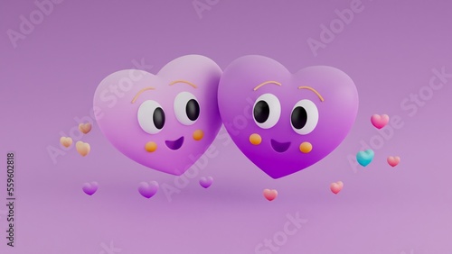 Couple of hearts in love