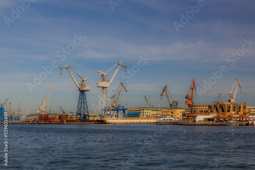 Schilderij op canvas Harbor in Port Fuad, Egypt