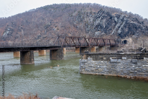 Bridge over the Potomac river at Harpers Ferry.