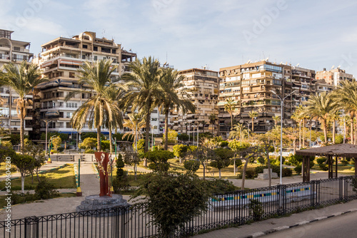 View of a park in Port Said, Egypt
