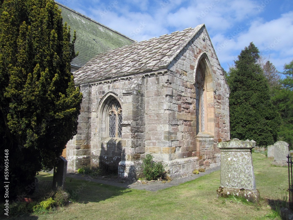 South transept of Borthwick Parish Church, Midlothian.