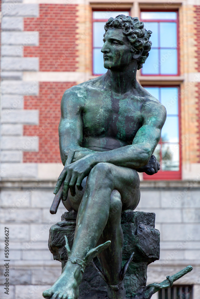 Bronze scultpture of Mercury by the Dutch sculptor Ferdinand Leenhoff