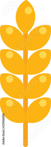 Gmo wheat icon flat vector. Dna food. Medicine gene isolated