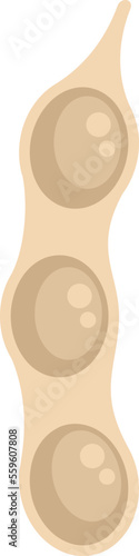 Farm gmo peas icon flat vector. Food agriculture. Gene biology isolated