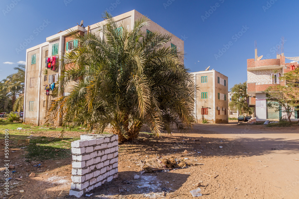 Houses in Mut town in Dakhla oasis, Egypt