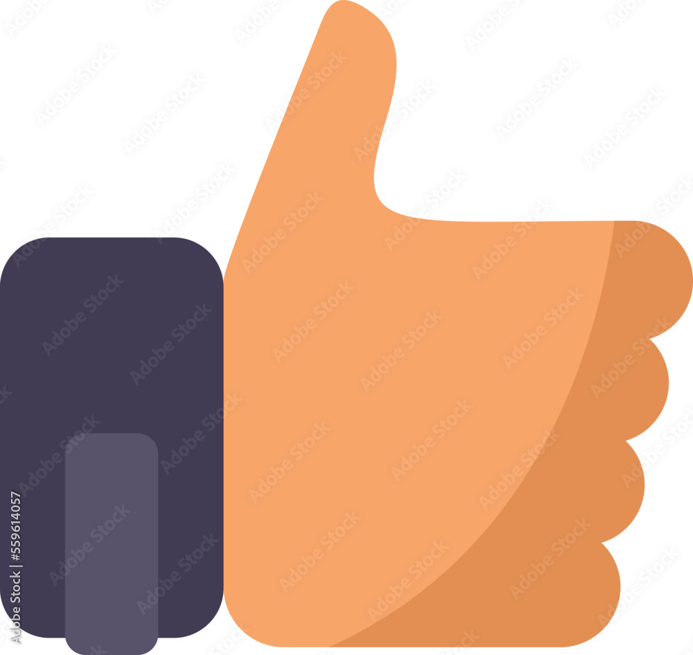 Thumb up icon flat vector. Customer feedback. User opinion isolated Thumb up icon flat vector. Customer feedback. User opinion isolated