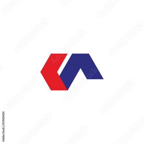 letter ka abstract simple geometric arrow logo vector photo