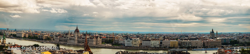 panorama city of Pest taken from high point Buda. © Rehan