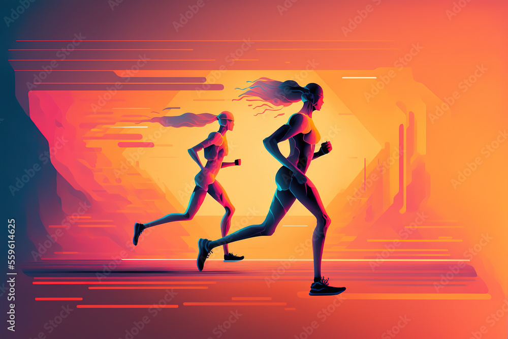 People staying fit, exercising Generative AI People staying fit, exercising Generative AI