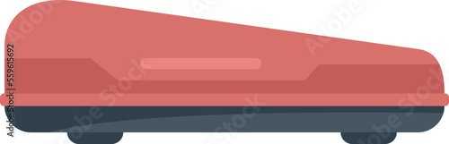 Car trunk icon flat vector. Roof box. Travel cargo isolated