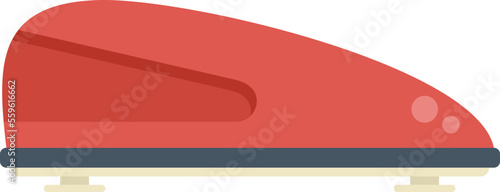 Cover roof box icon flat vector. Car trunk. Load trip isolated