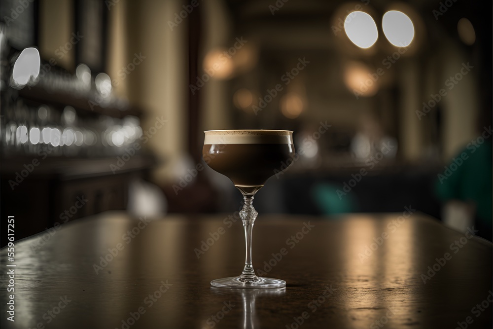 Espresso Martini, Martini, Cocktail, Drink, Generative AI Espresso Martini, Martini, Cocktail, Drink, Generative AI
