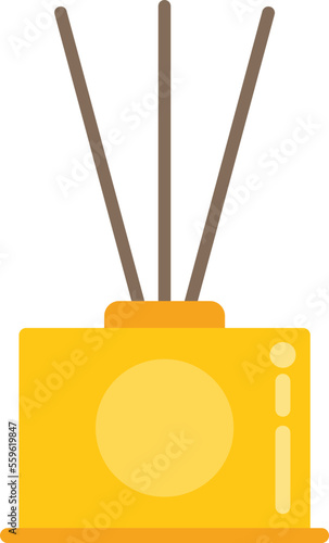 Smell sticks icon flat vector. Air spray. Fresh aerosol isolated