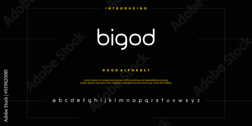 Modern minimal abstract alphabet fonts. Typography technology, electronic, movie, digital, music, future, logo creative font. vector illustration