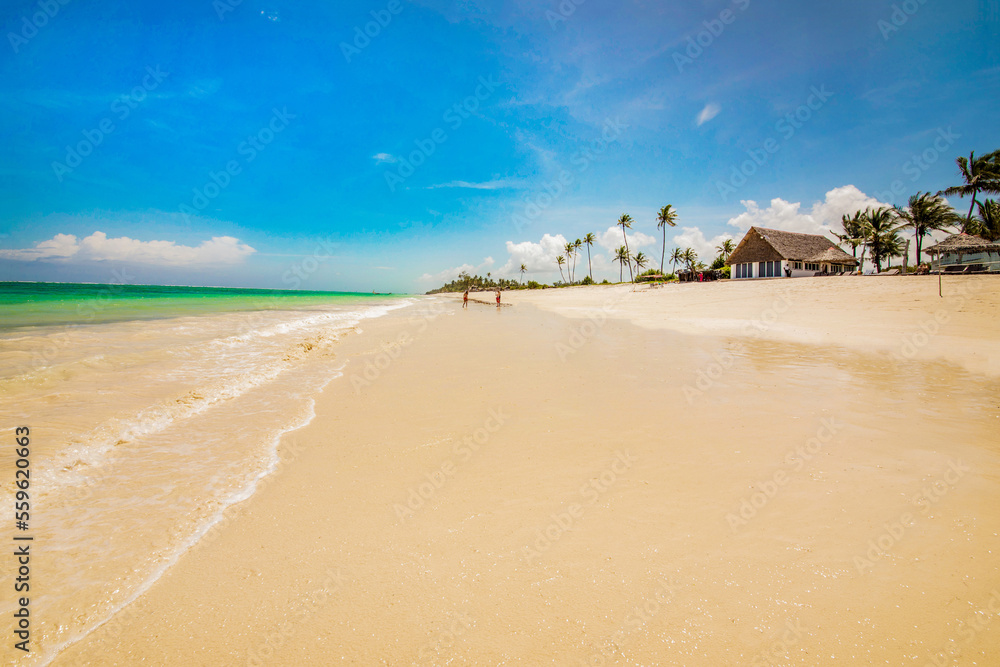 Africa, Kenia. beautiful seascape, view from the ocean on a sunny day. Africa, Kenia. beautiful seascape, view from the ocean on a sunny day.