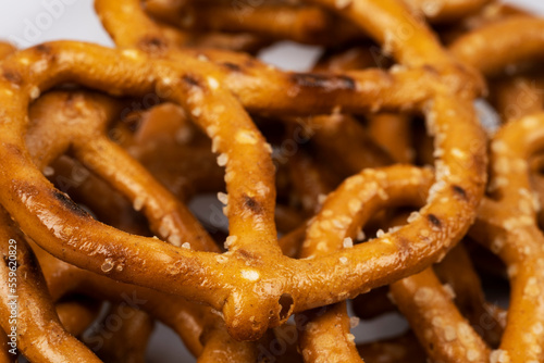 Fresh Salted Pretzels isolated