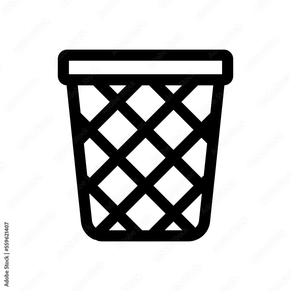 Basket icon line isolated on white background. Black flat thin icon on modern outline style. Linear symbol and editable stroke. Simple and pixel perfect stroke vector illustration. Basket icon line isolated on white background. Black flat thin icon on modern outline style. Linear symbol and editable stroke. Simple and pixel perfect stroke vector illustration.