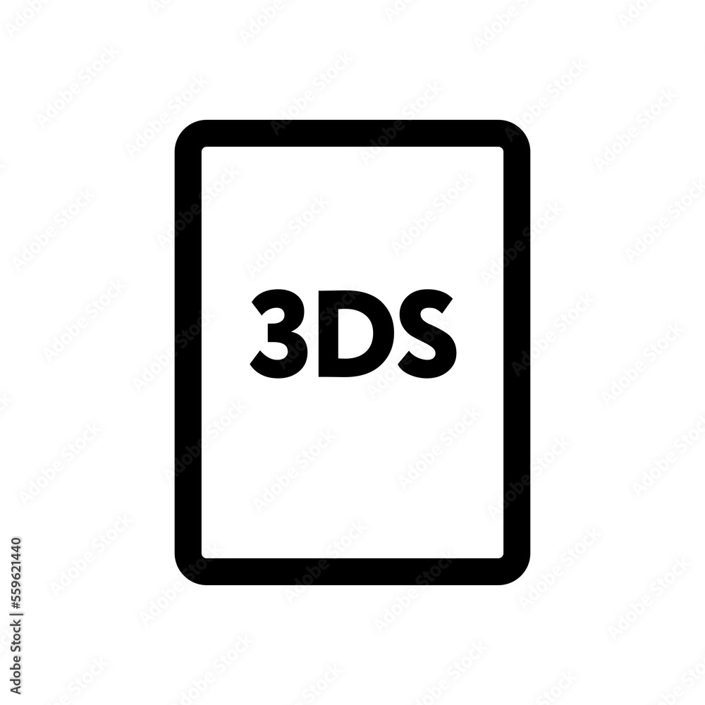 3DS file icon line isolated on white background. Black flat thin icon on modern outline style. Linear symbol and editable stroke. Simple and pixel perfect stroke vector illustration. 3DS file icon line isolated on white background. Black flat thin icon on modern outline style. Linear symbol and editable stroke. Simple and pixel perfect stroke vector illustration.