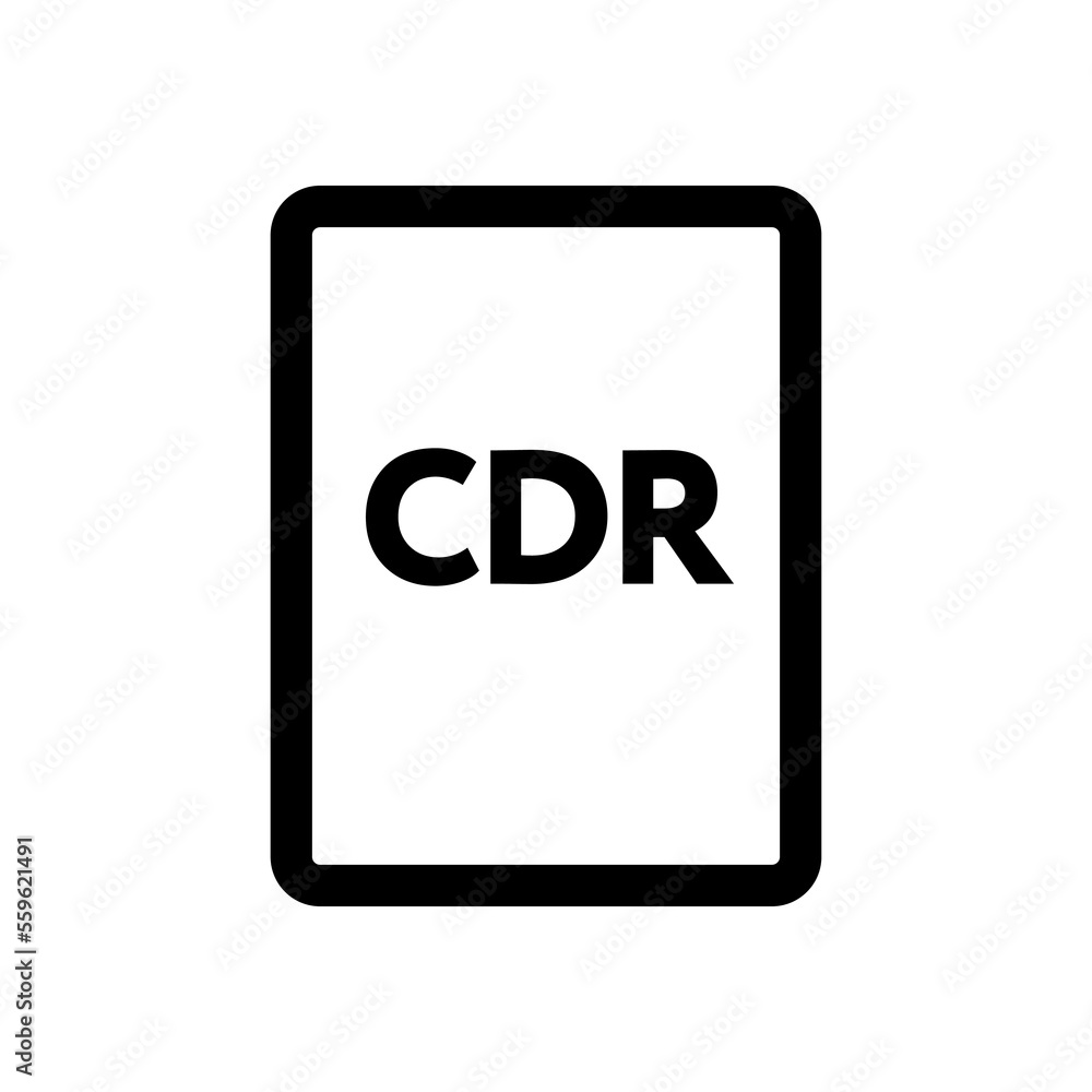 CDR file icon line isolated on white background. Black flat thin icon on modern outline style. Linear symbol and editable stroke. Simple and pixel perfect stroke vector illustration. CDR file icon line isolated on white background. Black flat thin icon on modern outline style. Linear symbol and editable stroke. Simple and pixel perfect stroke vector illustration.