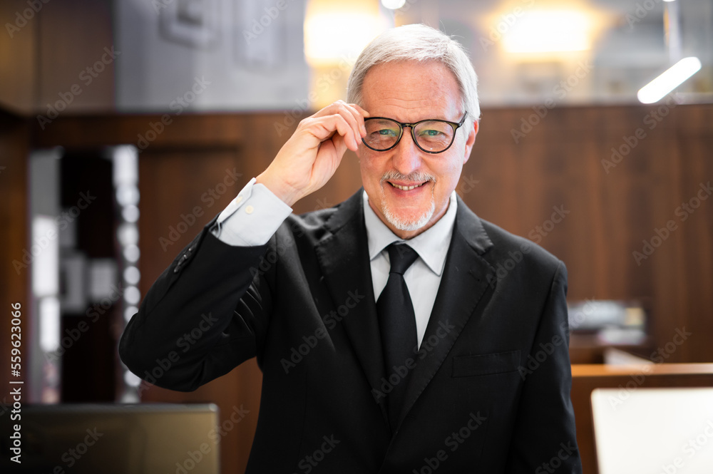 Fototapeta premium Senior bank director in his bank